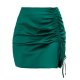 Pleating High Waist Zip Skirt For Women