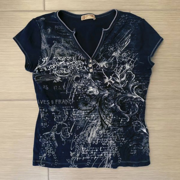 Women's Digital Printing Slim Short Sleeve